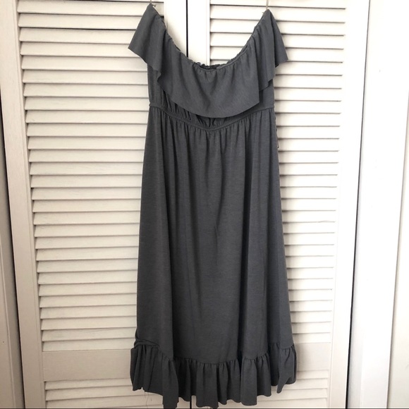 SOLD! Strapless Gray Dress, Medium - Picture 2 of 3